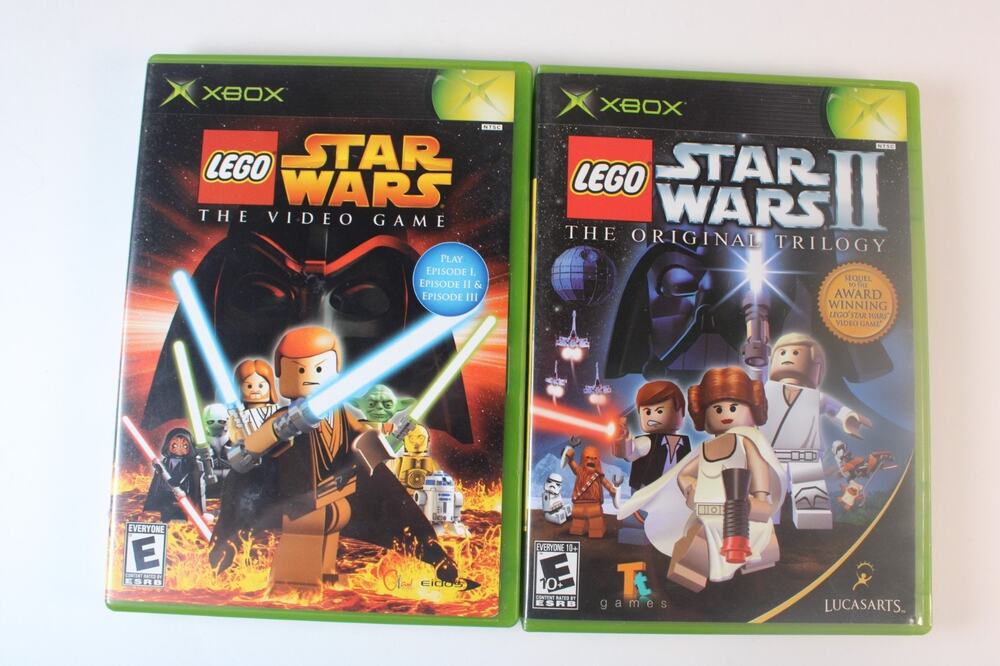 2 Games: LEGO Star Wars 1 and 2 (Microsoft Xbox) Complete, Tested/Works